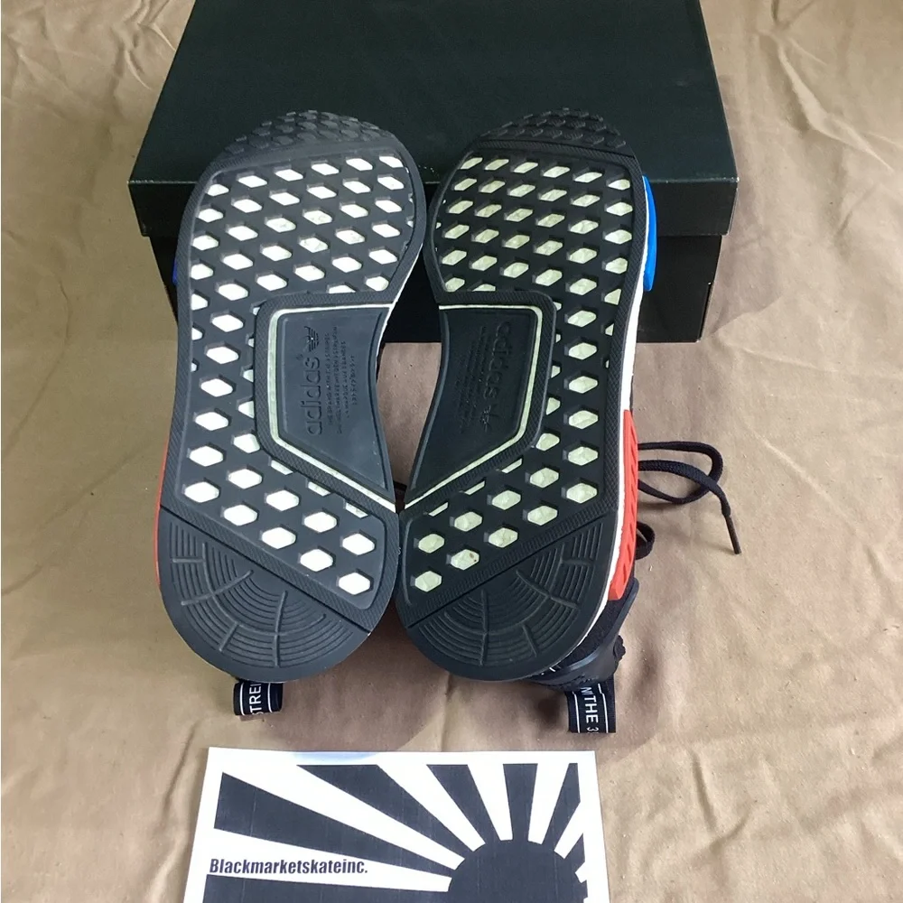 Adidas NMD R1 Black Lush Red 2015 S79168 Men's Size 10.5